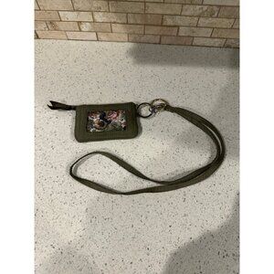 Vera Bradley Women's Cotton Zip ID Case and Lanyard‎ Combo